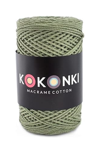 Makramee-Schnur aus Baumwolle Macrame Cotton By KOKONKI/Ralle 200m / (Salbei) von KOKONKI