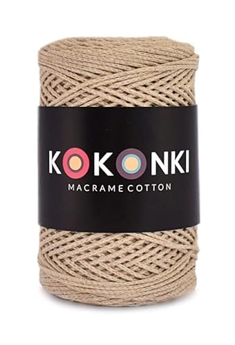 Makramee-Schnur aus Baumwolle Macrame Cotton By KOKONKI/Ralle 200m / (warmbeige) von KOKONKI