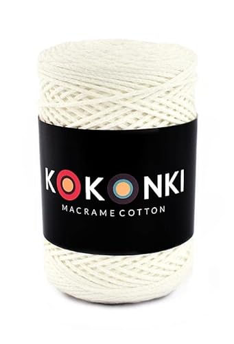 Makramee-Schnur aus Baumwolle Macrame Cotton By KOKONKI/Ralle 200m / (Sahne) von KOKONKI