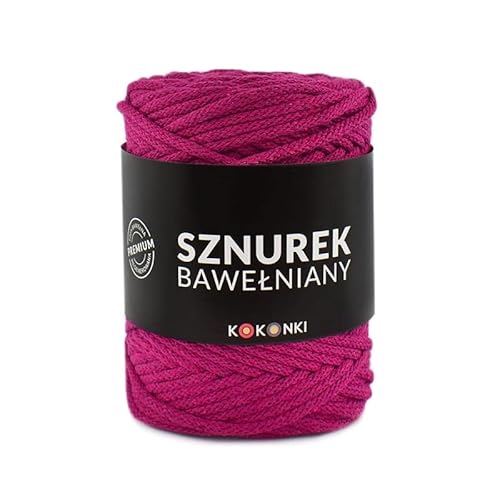 Makramee-Schnur aus Baumwolle PREMIUM By KOKONKI 5mm / Ralle 100 m (pfingstrose) von KOKONKI