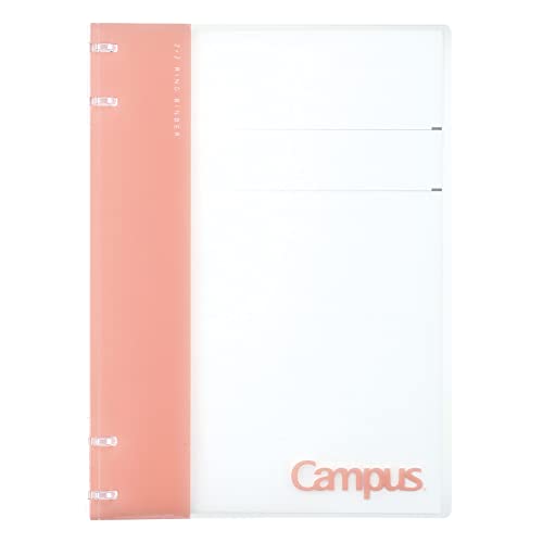 Kokuyo Campus Nachfüllbares Notizbuch, B5 2x2 Slim Ringbuch Notizbuch mit anpassbarer Titelseite, 40 Blatt Kapazität, Geeignet für 26 Löcher Loseblattpapier, Rosa (RU-NP704P) von KOKUYO