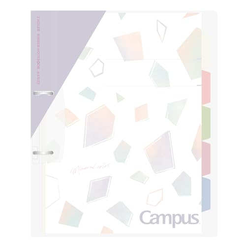 Kokuyo Campus Notizbuch, nachfüllbar, A4, schmal, 2-Ringbuch, Notizbuch mit 5 Fächern, 100 Blatt Kapazität Geeignet für lose Blätter mit 30 Löchern, Mineralfarbe, durchscheinendes Violett (Le-PP158 Kokuyo Campus Notizbuch, nachfüllbar, A4, schmal, 2-Ringbuch, Notizbuch mit 5 Fächern, 100 Blatt Kapazität Geeignet für lose Blätter mit 30 Löchern, Mineralfarbe, durchscheinendes Violett (Le-PP158 von KOKUYO