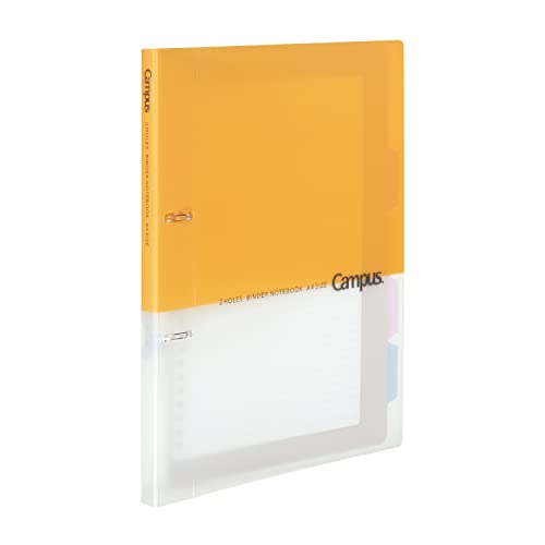 Kokuyo Campus Ringbuch mit 2 Ringen, A4, 2 Löcher, bis zu 100 Blatt, gelb, Japan Import (RU-PP158Y) von KOKUYO