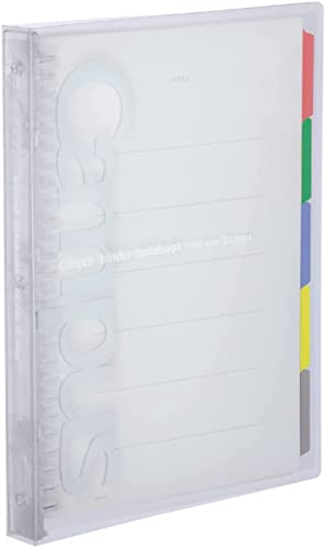 Kokuyo Campus Schiebeordner mit 5 Registerkarten, mittlere Ausführung, B5, 26 Löcher, bis zu 100 Blatt, transparent, Japan Import (RU-P333NT) von KOKUYO