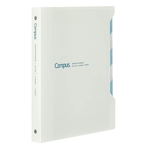 Kokuyo Campus Slide Binder mit 5 Registerkarten, mittlere Ausführung, B5, 26 Löcher, bis zu 100 Blatt, Weiß, Japan Import (RU-P337W) von KOKUYO