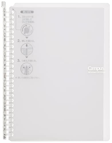 Kokuyo Le-SP706T Loseblattbinder Campus Smart Ring, B5, 26 Löcher, bis zu 60 Blatt, transparent von KOKUYO