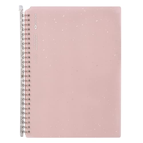 Kokuyo Me Campus Smart Ringbücher, B5 Taupe Rose Binder Notizbücher, bis zu 60 Blatt, 26 Löcher, schmaler Ordner mit 10 extra Campus Sarasara Loseblattpapier für Arbeit, Studium & Journal, Japan von KOKUYO