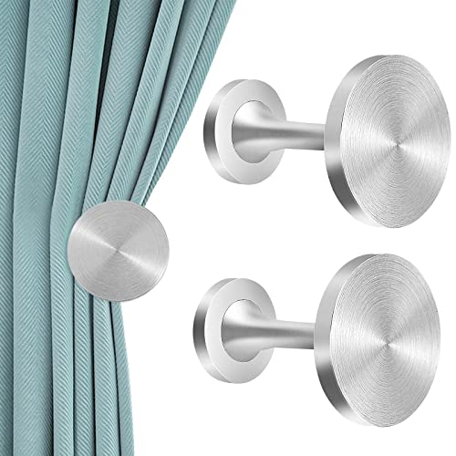 KOLAKO Vorhanghalterungen, silberfarbene Vorhang-Raffhalter-Haken, Metall, Wandmontage, moderne dekorative Raffhalter, rund, Medaillon, Vorhänge, kleine Vorhanghalterungen, 2 Stück KOLAKO Vorhanghalterungen, silberfarbene Vorhang-Raffhalter-Haken, Metall, Wandmontage, moderne dekorative Raffhalter, rund, Medaillon, Vorhänge, kleine Vorhanghalterungen, 2 Stück von KOLAKO