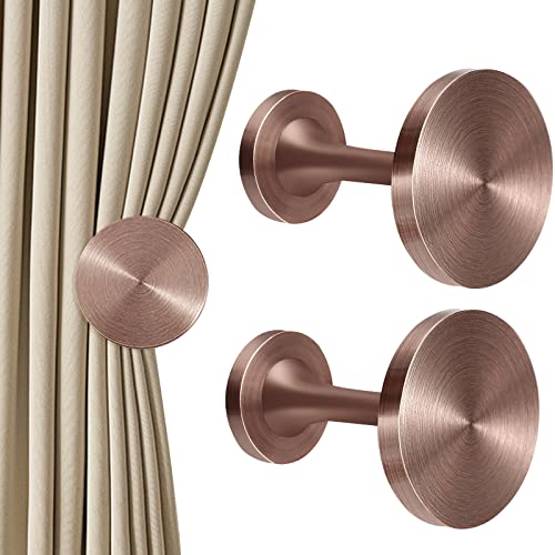 Kolakó Vorhang-Raffhalter aus Metall, dekorativ, modern, Vintage, Vorhanghalter, rundes Medaillon, zur Wandmontage, 1 Paar, Kupfer Kolakó Vorhang-Raffhalter aus Metall, dekorativ, modern, Vintage, Vorhanghalter, rundes Medaillon, zur Wandmontage, 1 Paar, Kupfer von KOLAKO