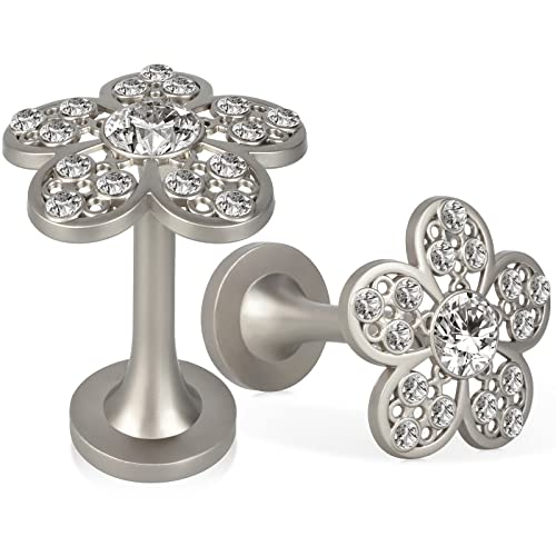 KOLAKO Vorhanghalter, Kristall-Blume, Metallquaste, Wandmontage, 2 Stück, Silber KOLAKO Vorhanghalter, Kristall-Blume, Metallquaste, Wandmontage, 2 Stück, Silber von KOLAKO