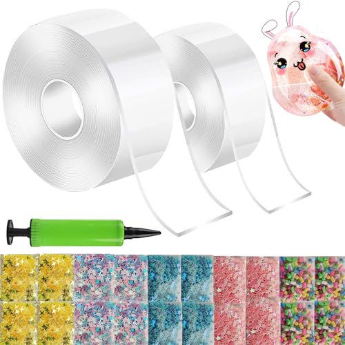 20 Stück Nano Bubble Tape Ball Set, Seifenblasen Flüssigkeit,Magisches Seifenblasen-Klebeband für Geburtstagsgeschenke,Seifenblasen DIY Bastelset Für Erwachsene Kinder Geburtstagsparty Stressabbau (B) 20 Stück Nano Bubble Tape Ball Set, Seifenblasen Flüssigkeit,Magisches Seifenblasen-Klebeband für Geburtstagsgeschenke,Seifenblasen DIY Bastelset Für Erwachsene Kinder Geburtstagsparty Stressabbau (B) von KOLGEIKJ