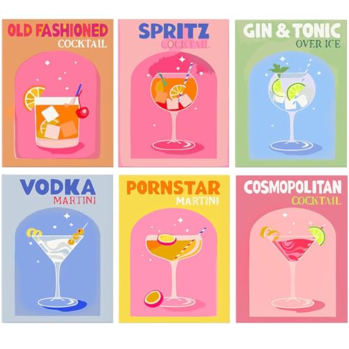 6 Stück Malen Nach Zahlen Cocktail, Mini Malen nach Zahlen Set, Selbermachen Handgemaltes Ölgemälde-Set für Erwachsene und Anfänger Als Geschenk Mit Pinsel Und Acrylfarben 6 Stück Malen Nach Zahlen Cocktail, Mini Malen nach Zahlen Set, Selbermachen Handgemaltes Ölgemälde-Set für Erwachsene und Anfänger Als Geschenk Mit Pinsel Und Acrylfarben von KOLGEIKJ