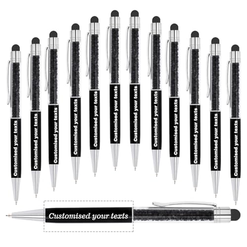 KOLOWKO Personalisierte benutzerdefinierte Kugelschreiber, 2 in 1 Soft Touch, personalisierte Schreibgerät, Kristall dekoriert Kugelschreiber, gut für Graduierung, Hochzeit, Geburtstag Geschenke von KOLOWKO