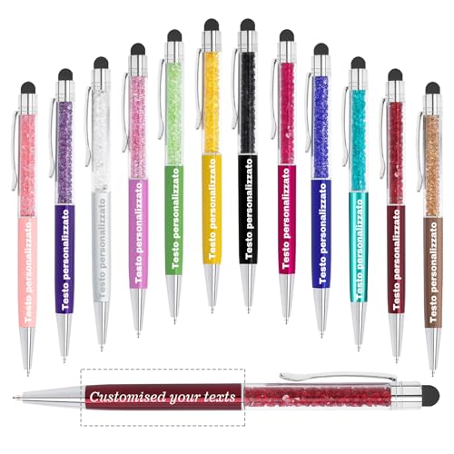 KOLOWKO Personalisierte benutzerdefinierte Kugelschreiber, 2 in 1 Soft Touch, personalisierte Schreibgerät, Kristall dekoriert Kugelschreiber, gut für Graduierung, Hochzeit, Geburtstag Geschenke KOLOWKO Personalisierte benutzerdefinierte Kugelschreiber, 2 in 1 Soft Touch, personalisierte Schreibgerät, Kristall dekoriert Kugelschreiber, gut für Graduierung, Hochzeit, Geburtstag Geschenke von KOLOWKO