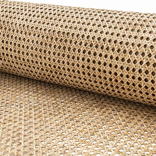 45,7 cm breites, natürliches Rattan-Gurtband für Reinigungsprojekte, 45,7 x 3,5 m, vorgewebt, offenes Netzrohr, Gurtband, natürliche Rattan-Gurtbandrolle (3,5 m) von KOLWOVEN