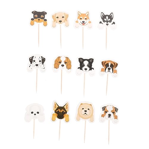 36 Stk Hund Kucheneinsatz Cupcake-topper Für Die Babyparty Cupcake-topper Mit Hundemotiven Cupcake Topper Zum Geburtstag Hund Kuchen Haustier-cupcake- Papier KOMBIUDA 36 Stk Hund Kucheneinsatz Cupcake-topper Für Die Babyparty Cupcake-topper Mit Hundemotiven Cupcake Topper Zum Geburtstag Hund Kuchen Haustier-cupcake- Papier KOMBIUDA von KOMBIUDA