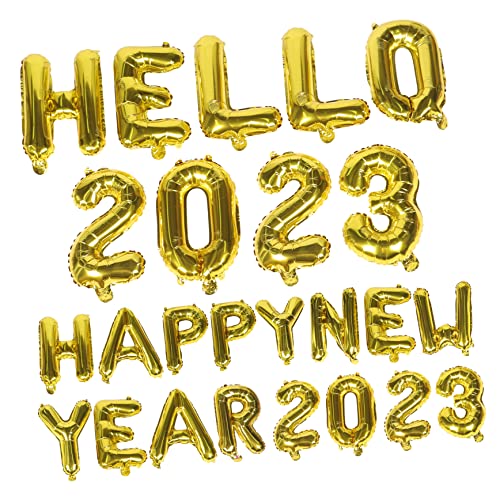 KOMBIUDA Ballon für Party 10er-Pack Happy New Year-Luftballons Aluminiumfolie Dekorationsset KOMBIUDA Ballon für Party 10er-Pack Happy New Year-Luftballons Aluminiumfolie Dekorationsset von KOMBIUDA