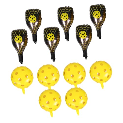 KOMBIUDA 1 Satz Aufblasbare Pickleball Schläger Luftballons Aluminiumfolie Cartoon Partydekorationen für Sportliche Geburtstagsfeiern und Themenevents Gelbe Schläger Gelbe Ballons KOMBIUDA 1 Satz Aufblasbare Pickleball Schläger Luftballons Aluminiumfolie Cartoon Partydekorationen für Sportliche Geburtstagsfeiern und Themenevents Gelbe Schläger Gelbe Ballons von KOMBIUDA