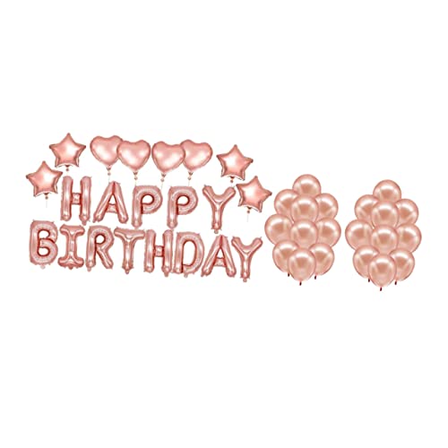 KOMBIUDA 1 Satz Ballonanzug jahrestag weihnachst hits Aluminiumfolienballons DIY-Dekoration Girlande Geburtstag Festival-Ballondekoration Dekorative Luftballons Aluminiumlatex Rose Gold von KOMBIUDA