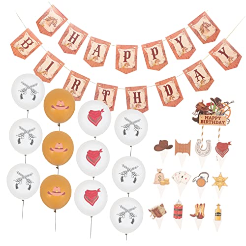 KOMBIUDA Partyzubehör 1 Satz Cupcake-Topper zum Geburtstag Babyballons Ornament Luftballons geburtstagsfeier dekoration selber machen Latexballons Hufeisen Kuchen Geschenk Pappbecher von KOMBIUDA
