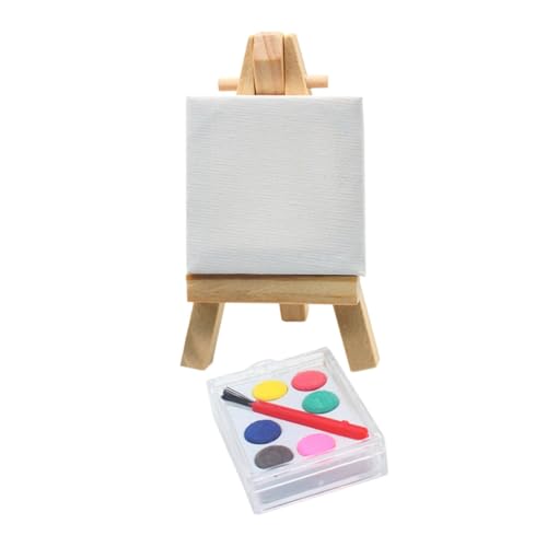 KOMBIUDA 1 Satz Malrahmen Teiliges Mini Kunstzubehör Staffelei und Malbrett für Deko und Fotografie für Puppenhäuser und Miniaturzimmer von KOMBIUDA
