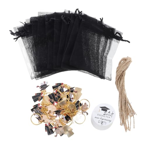 KOMBIUDA 1 Satz Mini Abschlussmützen Schlüsselanhänger mit Organza Beuteln Anhängern Erinnerungen für Hochschul und Schulabschlüsse KOMBIUDA 1 Satz Mini Abschlussmützen Schlüsselanhänger mit Organza Beuteln Anhängern Erinnerungen für Hochschul und Schulabschlüsse von KOMBIUDA