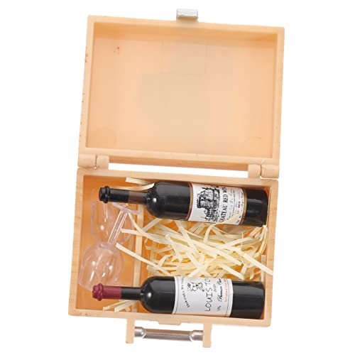 KOMBIUDA 1 Satz Puppenhaus Wein Cocktail Flasche Mini Getränke Mikro-landschaftsbrille Puppe Brille Geben Vor, Zu Puppenhaus Kelch Puppenbrille Plastik von KOMBIUDA