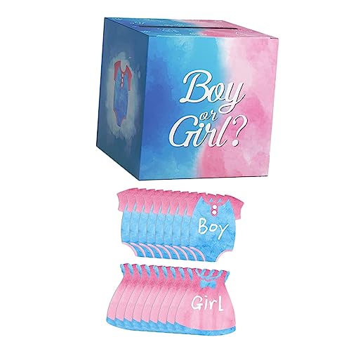 KOMBIUDA 1 Set Gender Reveal Ballot Play Party Dekoration Mädchen Gäste Enthüllung Einladung Geschlecht Gender Reveal Party Dekorationen was Ist Gender Reveal Dekorationen Duschpapier von KOMBIUDA