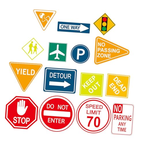 KOMBIUDA 1 Set Verkehrszeichen Wandtattoos Verkehrszeichen Aufkleber Wandtattoos Für Jungen Und Mädchen Peel Stick Decor von KOMBIUDA