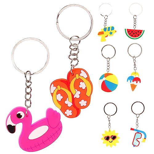 KOMBIUDA 10 Stk Hawaiianischer PVC Schlüsselanhänger mit Sommer für Strandpartys Kindergeburtstage und Kreative Dekorationen Leicht Handlich und Robust von KOMBIUDA