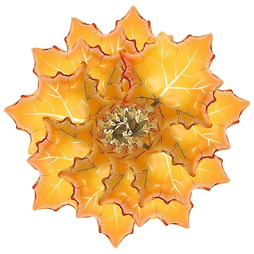 KOMBIUDA 10 Stück Ballon aus Aluminiumfolie maple leaf ballons ballongas gilbe grüne Ballongirlande Dekorationen aus Ahornblättern einzigartiges Ballondekor erntefestballon für Yellow KOMBIUDA 10 Stück Ballon aus Aluminiumfolie maple leaf ballons ballongas gilbe grüne Ballongirlande Dekorationen aus Ahornblättern einzigartiges Ballondekor erntefestballon für Yellow von KOMBIUDA