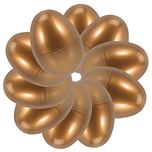 KOMBIUDA 10 Stück Goldene Befüllbare Plastik-ostereier Eiförmige Geschenkboxen Osterparty-dekorationen KOMBIUDA 10 Stück Goldene Befüllbare Plastik-ostereier Eiförmige Geschenkboxen Osterparty-dekorationen von KOMBIUDA