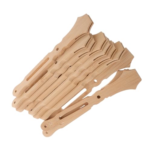 KOMBIUDA 10 Stück Fächergriff aus Bambus Fan-Handwerk Stöcke zum Basteln Lüftergriffe DIY Fächergriff-Handwerk DIY -Handwerk Handheld -Fan Lüfter klebt Beige von KOMBIUDA