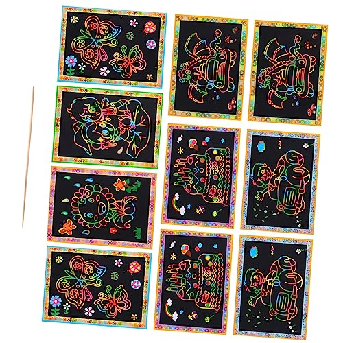 KOMBIUDA 10-teiliges Kratzbild-Spielzeug Für Kinder DIY-kratzpapier-kunstblatt Rubbelkarten Aus Papiermaterial Handgemalte Aktivität Für Freizeit Und Unterhaltung KOMBIUDA 10-teiliges Kratzbild-Spielzeug Für Kinder DIY-kratzpapier-kunstblatt Rubbelkarten Aus Papiermaterial Handgemalte Aktivität Für Freizeit Und Unterhaltung von KOMBIUDA