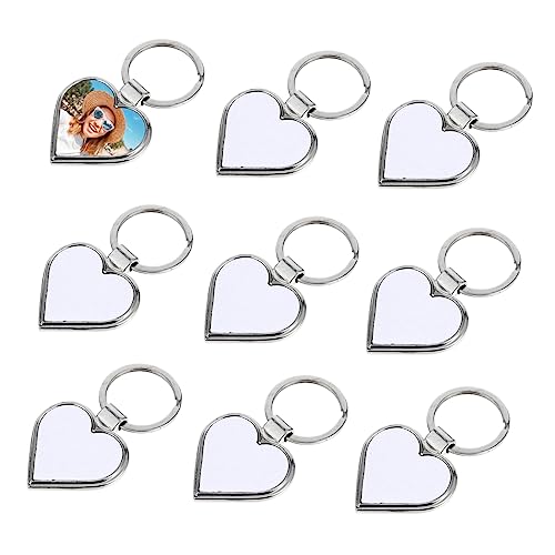 KOMBIUDA 10 Stück Herzförmige Leere Schlüsselanhänger Metall Rohlinge für Sublimation DIY Personalisierbare Schlüsselringe für Kreative Designs für und Dekoration KOMBIUDA 10 Stück Herzförmige Leere Schlüsselanhänger Metall Rohlinge für Sublimation DIY Personalisierbare Schlüsselringe für Kreative Designs für und Dekoration von KOMBIUDA