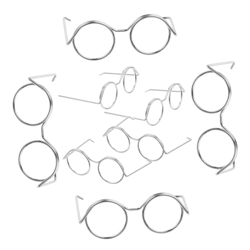 KOMBIUDA 10 Stück Puppenbrillen Miniatursachen Brillen Für Puppen Anziehbrillen Requisiten Für Puppen Brillen Für Puppen Umrandete Puppensonnenbrillen Puppenkleidungszubehör von KOMBIUDA