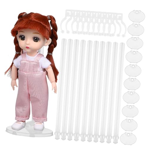 KOMBIUDA 10 Stück Puppenständer Ständer Display Mädchen Show Unterstützung Kleine Puppen Aufbewahrung Mini Halterung Halter Puppenhalter Hoch Verstellbar Unsere Figur Halter Ständer Rack von KOMBIUDA