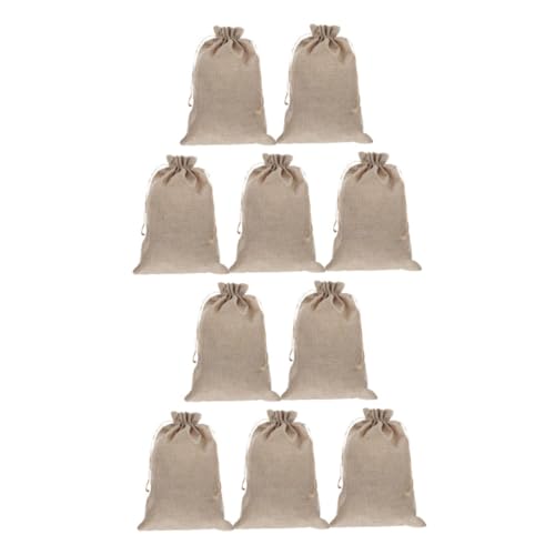 KOMBIUDA 10 Stück Teiliges Jutesäckchen mit Kordelzug aus Leinen Kleine Wiederverwendbare Geschenkbeutel Nachhaltige Mini-hessian-taschen für Schmuck Party Hochzeit Süßigkeiten Dekoration von KOMBIUDA