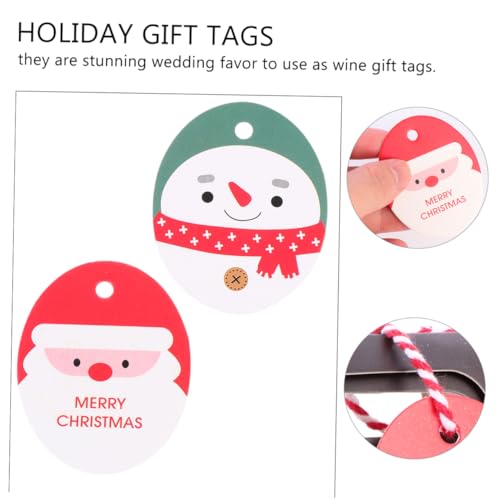 KOMBIUDA 100 Stück Hängeetikett Für Weihnachtsdekoration Namensschilder Für Taschen Taschenanhänger Für Etiketten Zum Backen Von Weihnachten Süßigkeiten-verpackungsetiketten Papierstau von KOMBIUDA