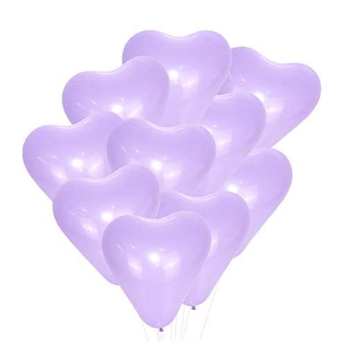 KOMBIUDA 100st Romantische Luftballons in Herzform Weihnachtsdekorationen Herz-latexballons Verschiedene Luftballons Blaue Herzballons Süßigkeiten Ballons Liebe Hochzeitsbedarf Violett Kind von KOMBIUDA