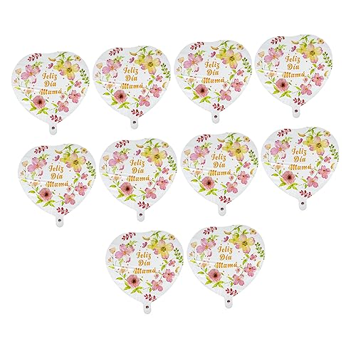 KOMBIUDA 10St Luftballons zum Muttertag Abtropfmatten Herzballon Vater Luftballons Weihnachtsballons decoratiuni craciun deckenverkleidung Ballon aus Aluminiumfolie Folienballons Herz von KOMBIUDA
