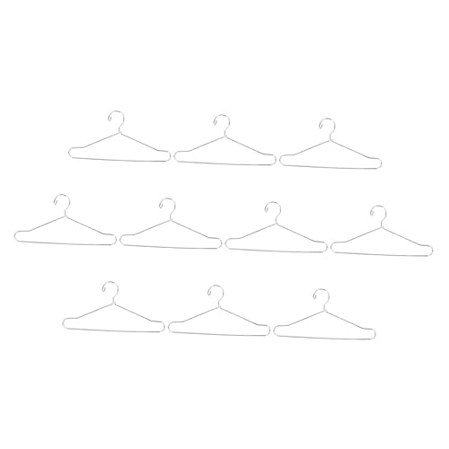 KOMBIUDA 10st Puppenaufhänger Kleid-Outfit-Halter Metallklammern Kleiderbügel Kleiderständer Für Puppen Kleine Aufhänger Kleiderhalter Für Puppen 18 Zoll Wäscheständer Kleidung Eisen von KOMBIUDA