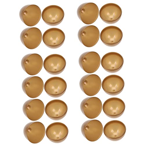 KOMBIUDA 12 Stk Ostereier leere Eier Ostern-Themenkorb Osterspielzeug für easter egg set easter egg decoration -Süßigkeiten-Boxen Osterei-Verzierungen Plastik Golden von KOMBIUDA