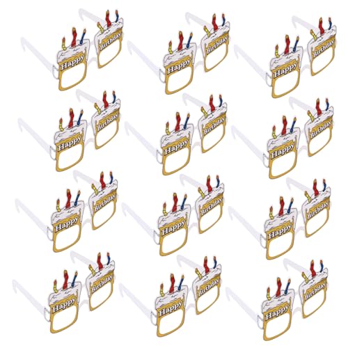 KOMBIUDA 12 Stück Biergläser Geburtstagsdekorationen Partyzubehör Partygeschenkgläser Partygläser Geburtstagsbrillen Geburtstagszubehör Brillengestell Geburtstagsbrillen Lustige von KOMBIUDA