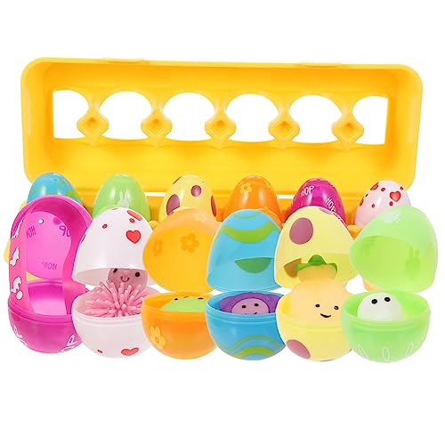 KOMBIUDA Osterei-set 12 Stück Vorgefüllt Quetschspielzeug Eier Geschenktütenfüller Für Ostereiersuche Und Dekoration von KOMBIUDA