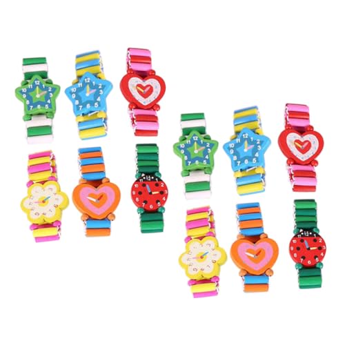 KOMBIUDA 12 Stück Uhrspielzeug Aus Holz Dekorative Armbanduhr Uhrenarmband Aus Holz Spielzeuguhr Für Armbanduhren Für Jungen Partygeschenke Für Das Neue Jahr Sieht Zu Bambus von KOMBIUDA