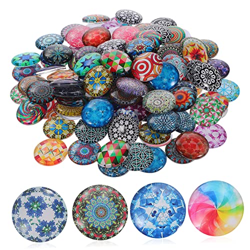 KOMBIUDA 120 Stück Gemischte Runde Cabochons für DIY Schmuckherstellung für Ohrringe und Schlüsselanhänger Bunte Glassteine KOMBIUDA 120 Stück Gemischte Runde Cabochons für DIY Schmuckherstellung für Ohrringe und Schlüsselanhänger Bunte Glassteine von KOMBIUDA