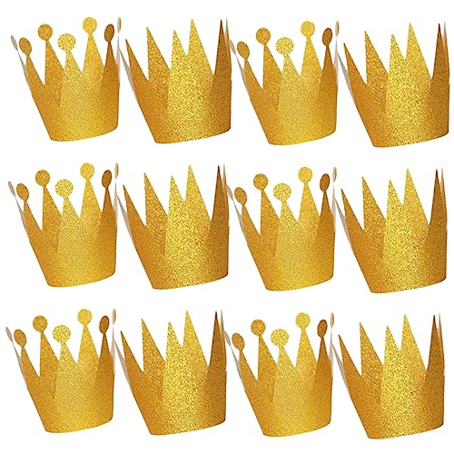 KOMBIUDA 12St Kronenhut Kuchen verrückter Hut Krone Kostüm Cupcake-Halter geburtstagskrone party sachen Kindergeburtstag Partyhut Kopfbedeckungen für Kinderpartys Papier Golden KOMBIUDA 12St Kronenhut Kuchen verrückter Hut Krone Kostüm Cupcake-Halter geburtstagskrone party sachen Kindergeburtstag Partyhut Kopfbedeckungen für Kinderpartys Papier Golden von KOMBIUDA