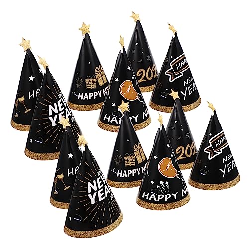 KOMBIUDA 12st -partyhüte Partygeschenke Für Silvester 2024 Partyzubehör Für Das Neue Jahr Frohes Neues Jahr, Partyhüte, Krone Foto-Requisiten Für Die Hut Papier Kind Lieferungen Mini von KOMBIUDA