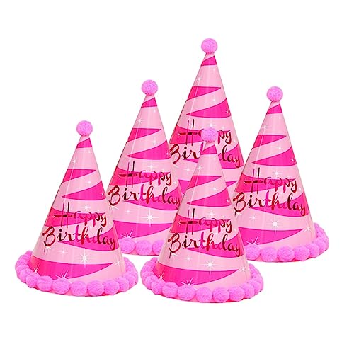 KOMBIUDA 12St hutschachtel Kappen Kegelhüte für Geburtstagsfeiern Kuchengeburtstagsfeierhüte Kuchen Hut Erwachsener Partyhut Glitzerpapier Geburtstagshut Kind Papierhut von KOMBIUDA